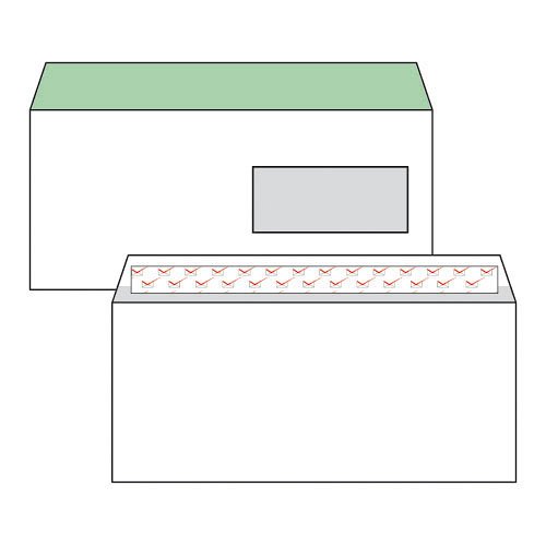 Bor&#237;t&#233;k LA4 szilikonos jobb ablakos 35x90 mm b&#233;l&#233;snyomott