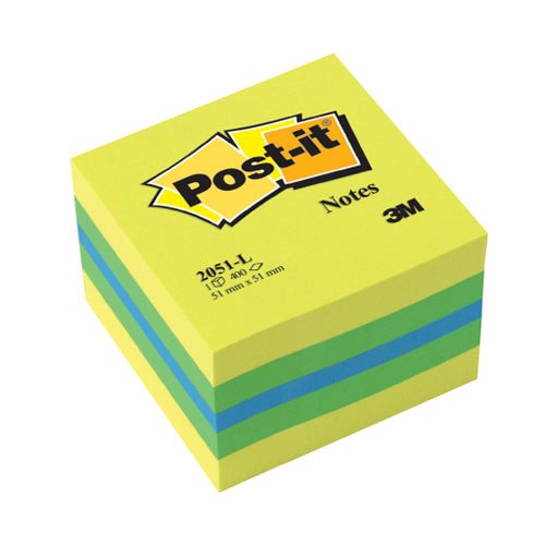 Post-it&#174; 2051L 51x51mm 400lap mini kocka citrus