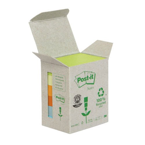 Post-it&#174; 653-1GBN 51x38mm 6x100lap/csm NATURE