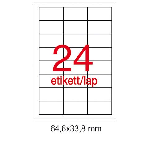 Etikett A1781 33,8x64,6mm 500&#237;v Apli