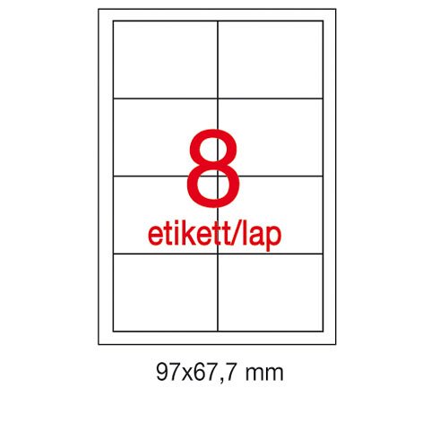 Etikett A1291 67,7x97mm 100&#237;v LCA1291 Apli