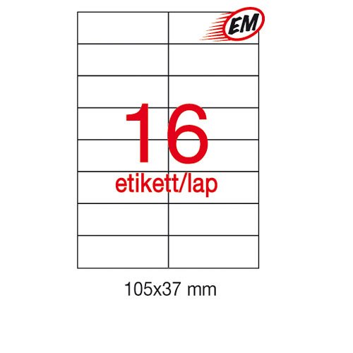 Etikett LCA1214 105x37mm 25&#237;v Apli