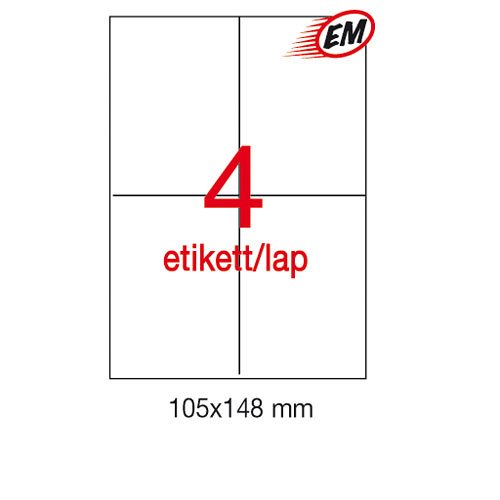 Etikett LCA10827 105x148mm 25&#237;v Apli