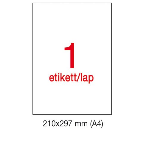 Etikett LCA10819 210x297mm 25&#237;v Apli