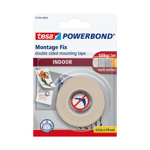 Ragaszt&#243;szalag mont&#225;zs tesa&#174; Powerbond 55740 belt&#233;ri 19mmx1,5m