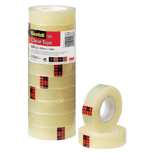 Ragaszt&#243;szalag 15mmx33m 508-1533Z Scotch&#174; s&#225;rga,zsugorf&#243;li&#225;zott, 10 db