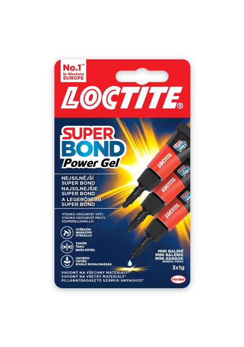 Pillanatragaszt&#243; LOCTITE Super Bond Power g&#233;l Mini Trio 3x1g