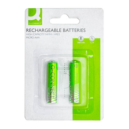 Akku &#250;jrat&#246;lthető Q-CONNECT KF15164 NiMH AAA 2db-os csomag