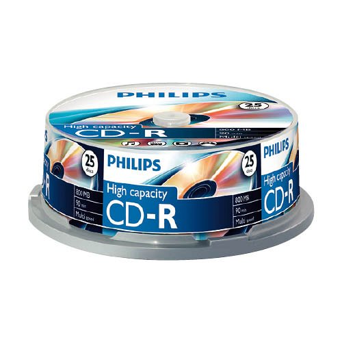 CD-R Philips &#237;rhat&#243; 52x hengeres (25 db) 80CB*25