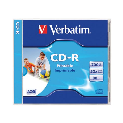 CD-R Verbatim 700MB 52x nyomtathat&#243; AZO 43325