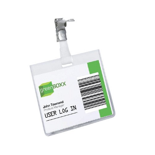 N&#233;vkitűző Durable 60x90mm forgathat&#243; f&#233;m csipesszel fekvő 8003/19