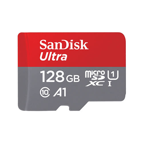 Mem&#243;riak&#225;rtya SanDisk Micro SD Ultra Android 128GB 140MB/s, A1, Class 10, UHS-I