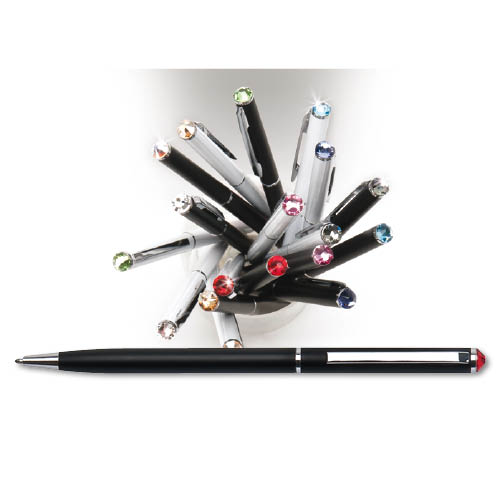 Goly&#243;sir&#243;n SLIM sz&#237;nes krist&#225;llyal d&#237;sz&#237;tve fekete tolltest 13 cm light siam arany