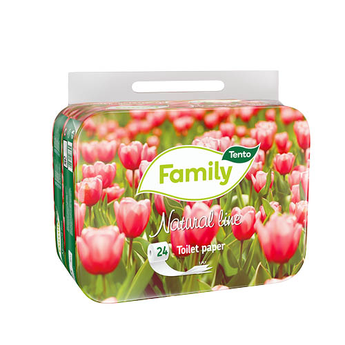 Toalettpap&#237;r TENTO Family Natural Line 24 tekercses 3 r&#233;tegű