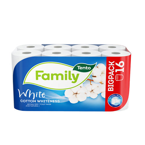 Toalettpap&#237;r TENTO Family White 16 tekercses 2 r&#233;tegű