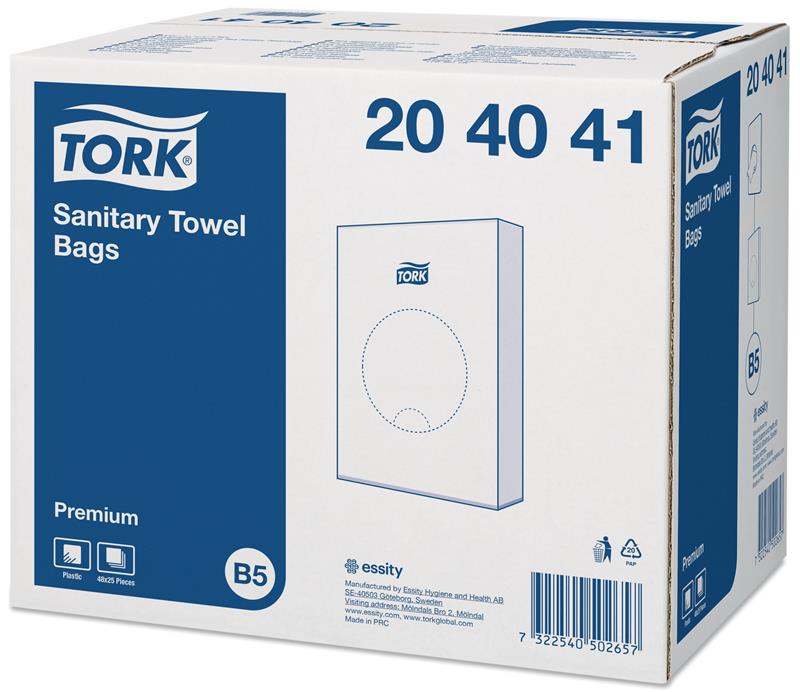 Higi&#233;niai tasak  TORK 25 db-os csomag B5 feh&#233;r 48 CSM/DOB