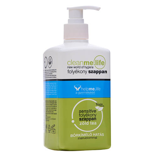 Szappan foly&#233;kony Cleanme.life Sensitive z&#246;ld tea 500ml