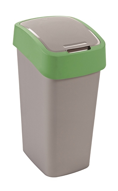 Billenőfedeles szemetes CURVER PACIFIC FLIP BIN 45l ez&#252;st/ z&#246;ld