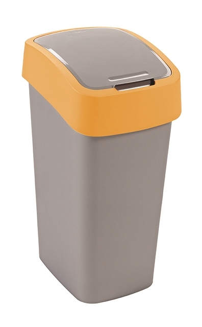 Billenőfedeles szemetes CURVER PACIFIC FLIP BIN 45l ez&#252;st/ s&#225;rga