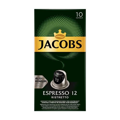 K&#225;v&#233;kapszula Nespresso kompatibilis JACOBS Espresso 12 Ristretto 10db