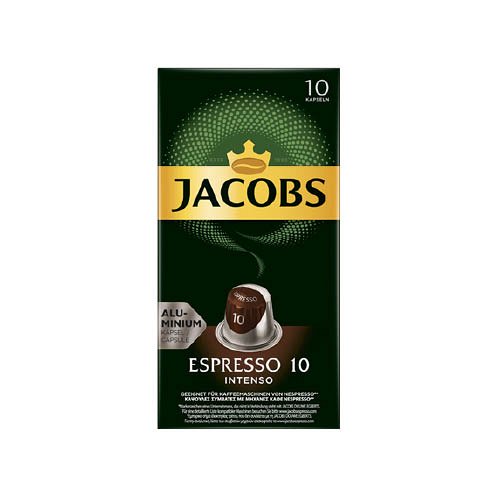 K&#225;v&#233;kapszula Nespresso kompatibilis JACOBS Espresso 10 Intenso 10 db