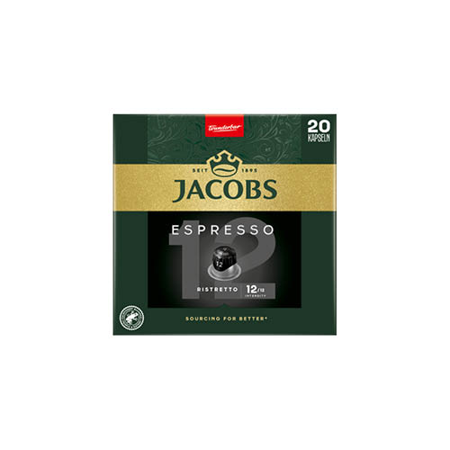 K&#225;v&#233;kapszula Nespresso kompatibilis JACOBS Espresso 12 Ristretto 20db