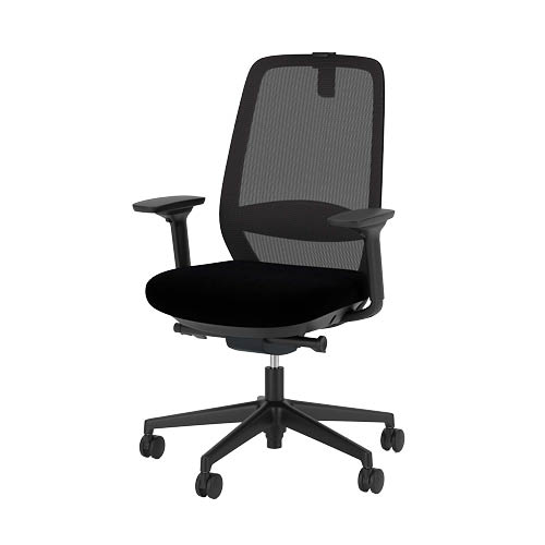 Forgószék irodai ELOVIE SWIVEL CHARI MESH karfával hálós fekete