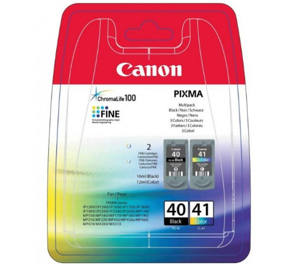 Canon tintapatron PG-40 + CL-41 szett (fekete+sz&#237;nes) 1x25ml+1x19ml  0615B043