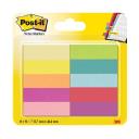 Post-it® Jelölőlapok 12,7 x 44,4mm, 10 x 50 lap (neon színek)670-10AB-EU