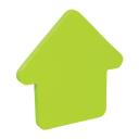 Öntapadós oldaljelölő papír 80x80x5mm 50lap DONAU nyíl forma zöld