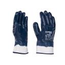 Kesztyű nitril-pamut 9-es méret fehér/sötétkék