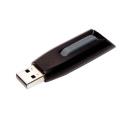 USB drive 32GB, USB 3.2, VERBATIM V3, fekete-szürke