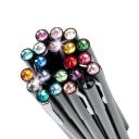 Golyósirón fekete 13,5cm "MADE WITH SWAROVSKI ELEMENTS" mágneses black diamond neonsárga