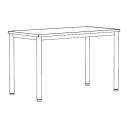 Íróasztal I-lábbal Easy Space desk I-LEG RC100x60x74cm fehér