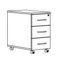 Mobil konténer 3 fiókos TENTO 2.0 PEDESTAL MOB 3D SLIM 33,2x57,5x60cm fehér