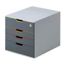 Irattartó 4 fiókos zárható DURABLE VARICOLOR® SAFE